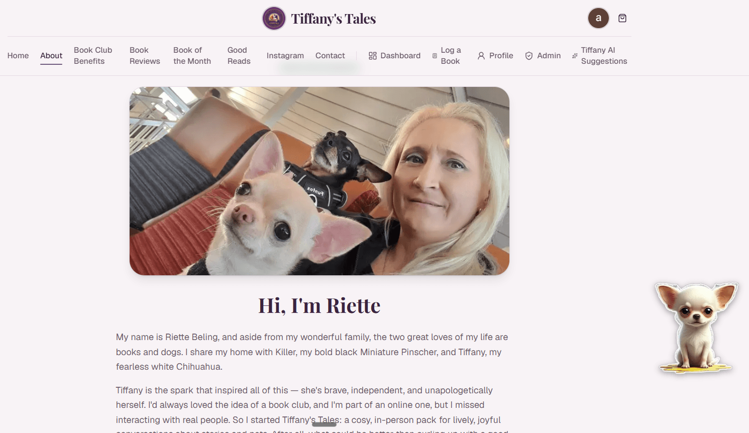Tiffany's Tales — About page
