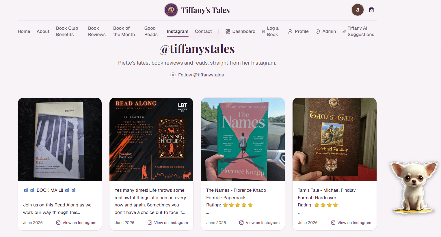 Tiffany's Tales — Instagram page